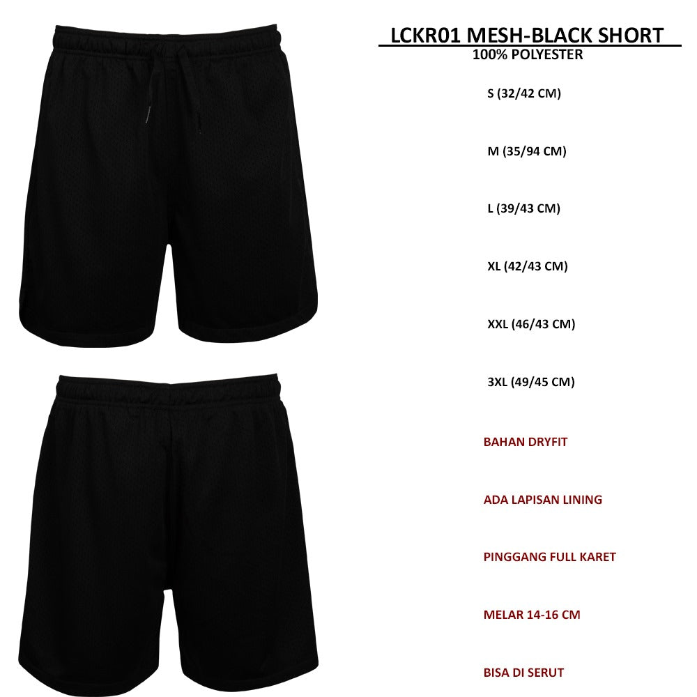 Celana Pendek Pria Dry Fit (LCKR01 MESH SHORT)