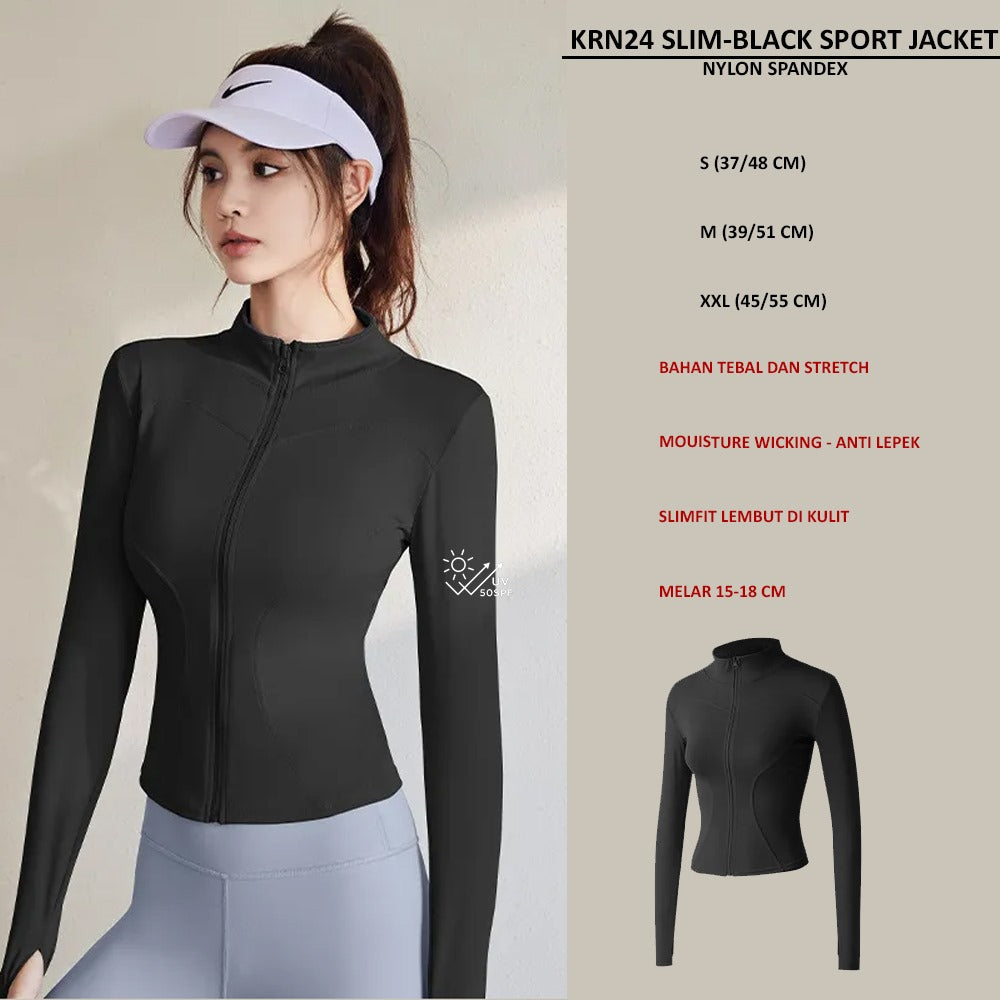 Jaket Olahraga Wanita Lengan Panjang (KRN24 SLIM SPORT JACKET)