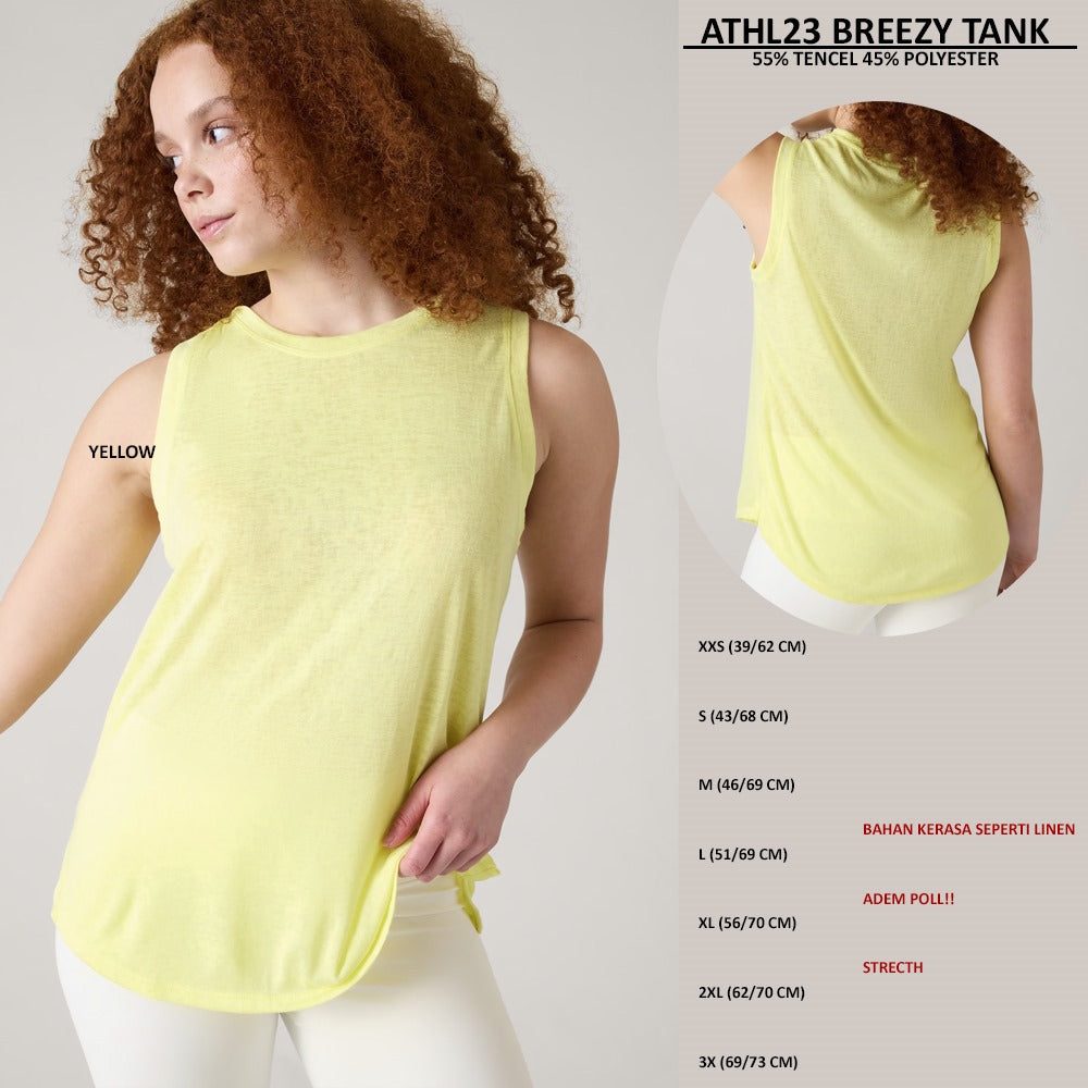 Atasan Tanktop Wanita Strecth (ATHL24 BREEZY TANK)