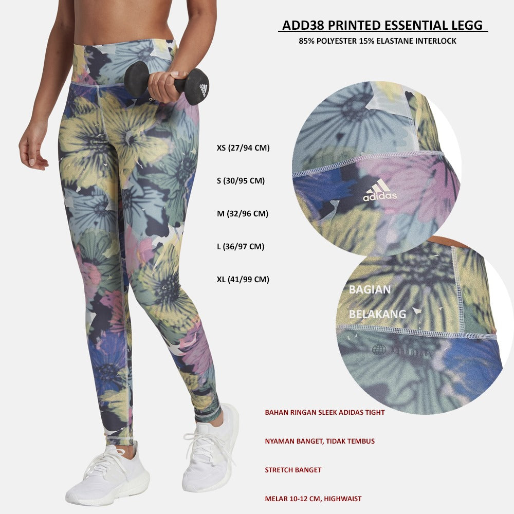 Celana Legging Panjang Olahraga Wanita (ADD38 PRINTED ESSENTIAL LEGG)