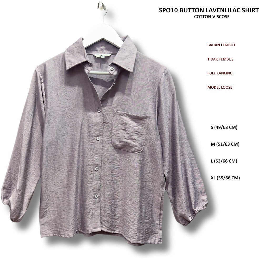 Atasan Kemeja Wanita Lengan Panjang (SPO10 BUTTON SHIRT)