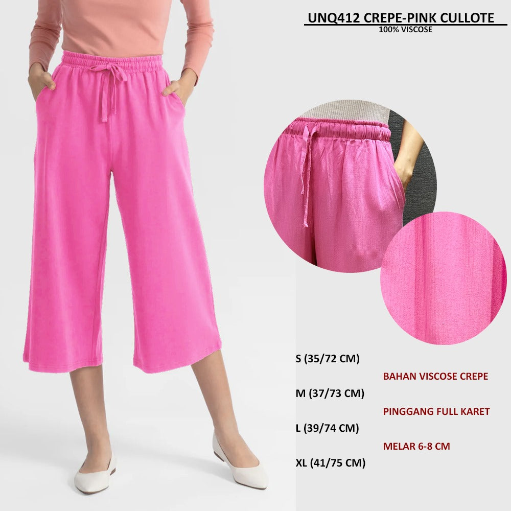 Celana Panjang Kulot Wanita (UNQ412 CREPE CULLOTE)