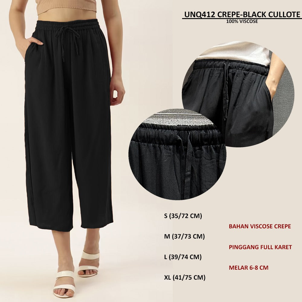Celana Panjang Kulot Wanita (UNQ412 CREPE CULLOTE)