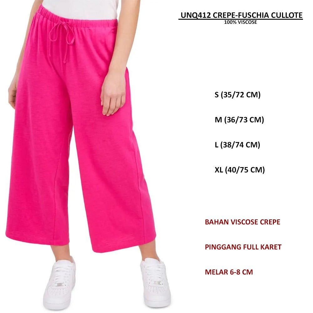 Celana Panjang Kulot Wanita (UNQ412 CREPE CULLOTE)