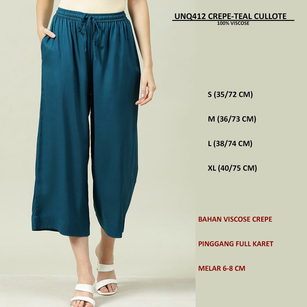 Celana Panjang Kulot Wanita (UNQ412 CREPE CULLOTE)