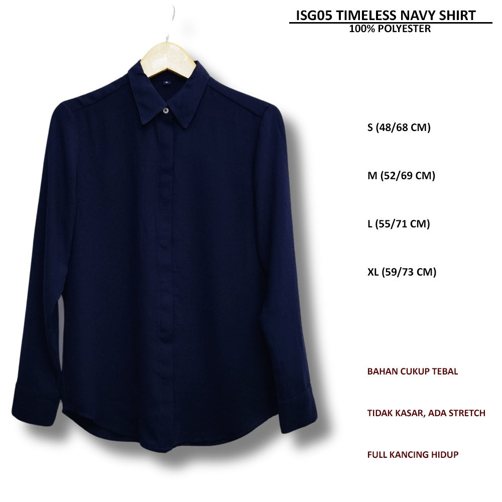 Atasan Kemeja Wanita Lengan Panjang (ISG05 TIMELESS SHIRT)