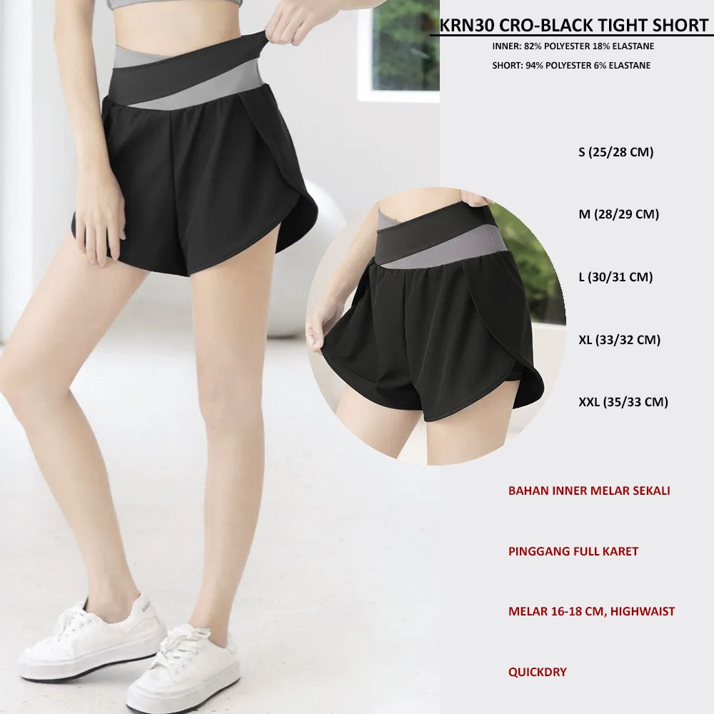 Celana Pendek Olahraga Wanita Quickdry (KRN30 CRO TIGHT SHORT)