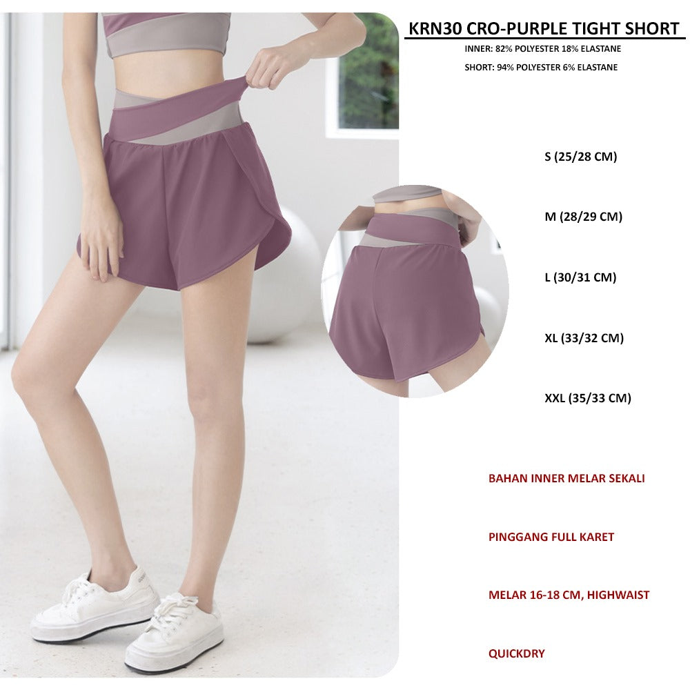 Celana Pendek Olahraga Wanita Quickdry (KRN30 CRO TIGHT SHORT)