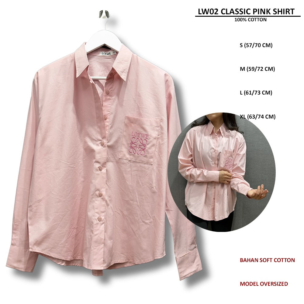 Atasan Kemeja Wanita Lengan Panjang (LW02 CLASSIC SHIRT)
