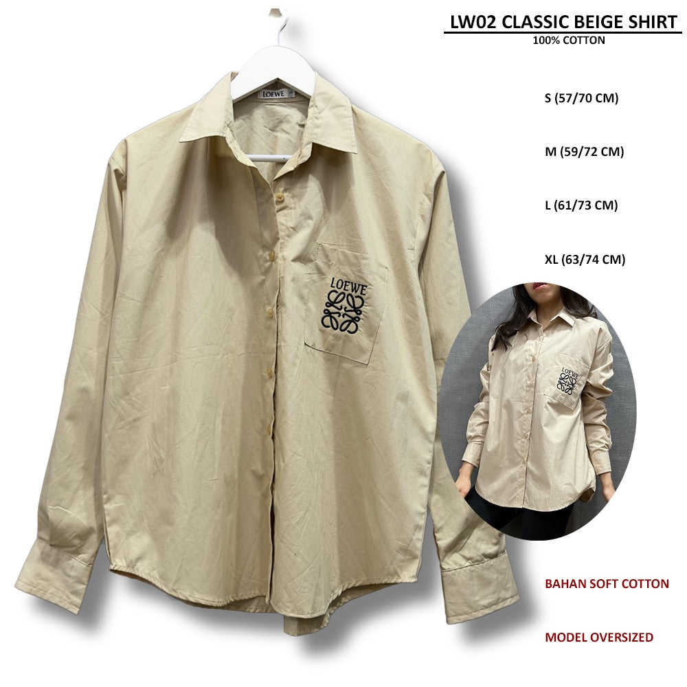 Atasan Kemeja Wanita Lengan Panjang (LW02 CLASSIC SHIRT)