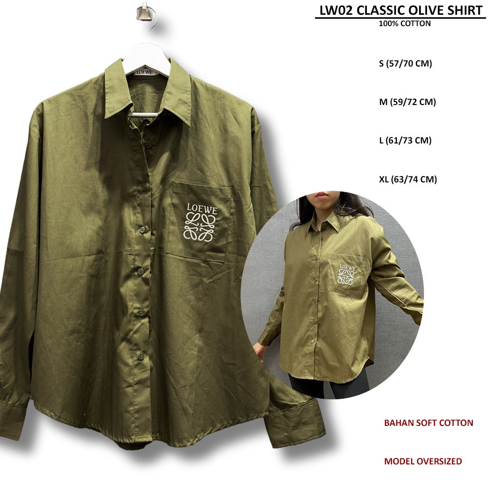 Atasan Kemeja Wanita Lengan Panjang (LW02 CLASSIC SHIRT)
