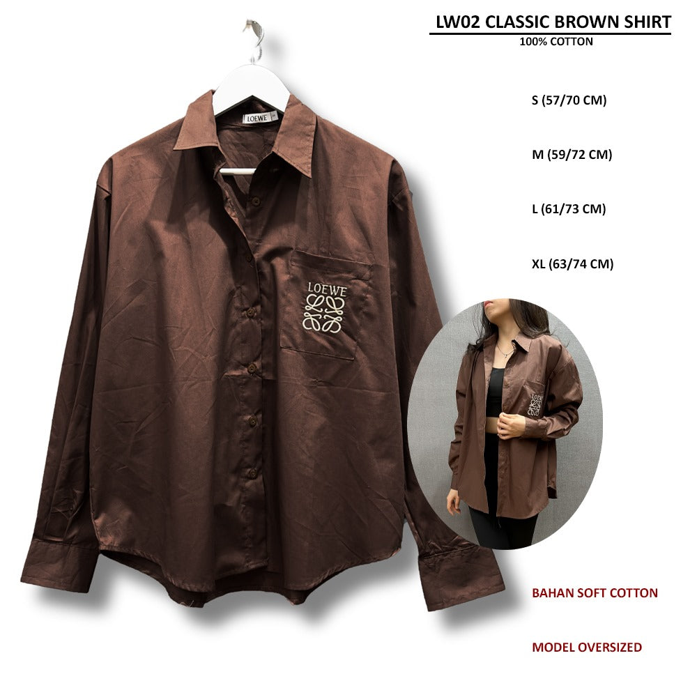 Atasan Kemeja Wanita Lengan Panjang (LW02 CLASSIC SHIRT)
