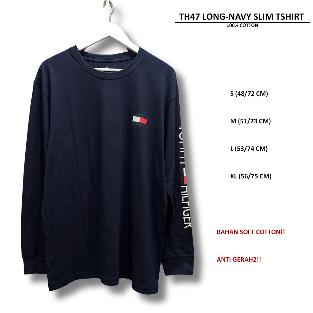 Atasan Kaos Pria Lengan Panjang (TH47 LONG SLIM SHIRT)