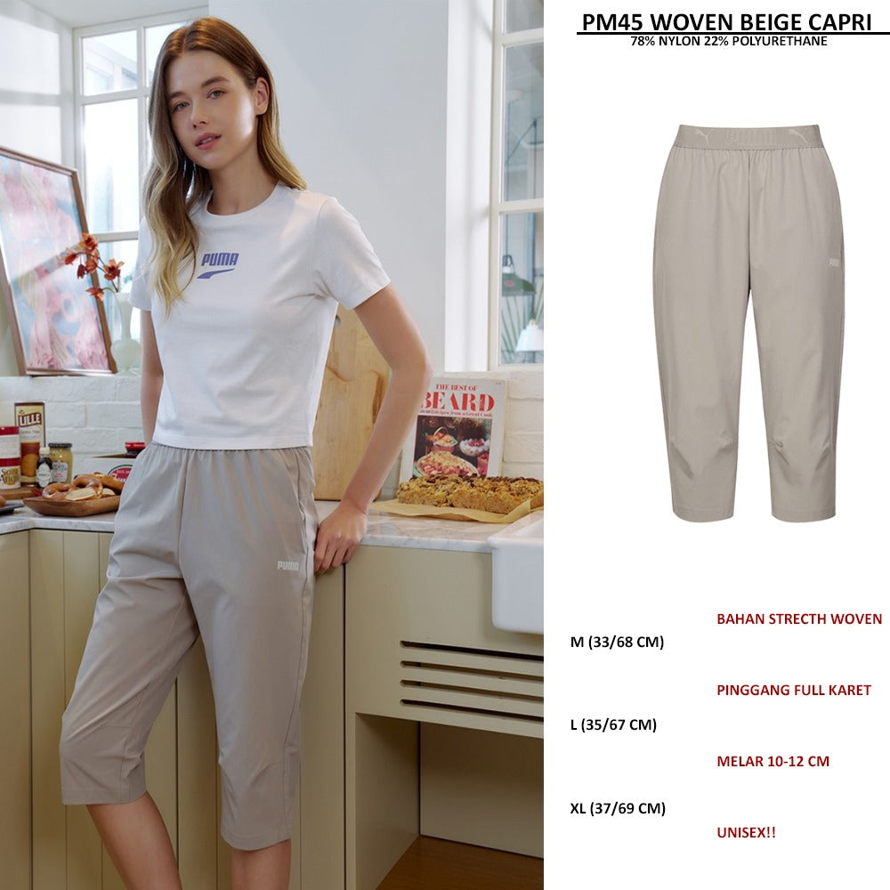 Celana Olahraga Pria Stretch (PM45 WOVEN CAPRI)