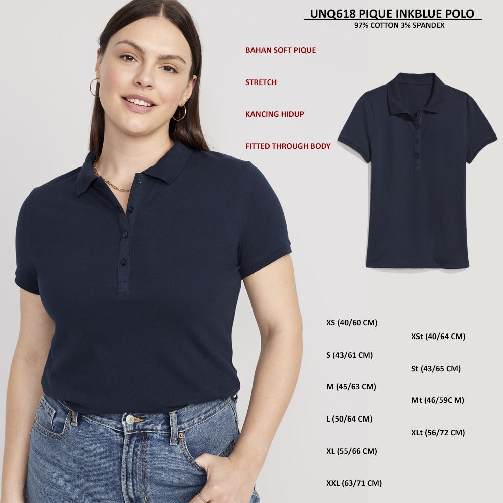 Atasan Polo Wanita Lengan Pendek (ODN618 PIQUE POLO)