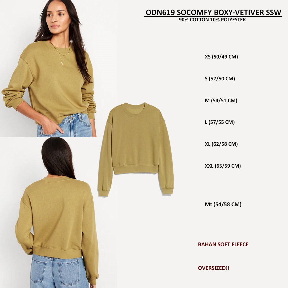 Sweater Wanita Oversized Lengan Panjang (ODN619 SOCOMFY BOXY SSW)