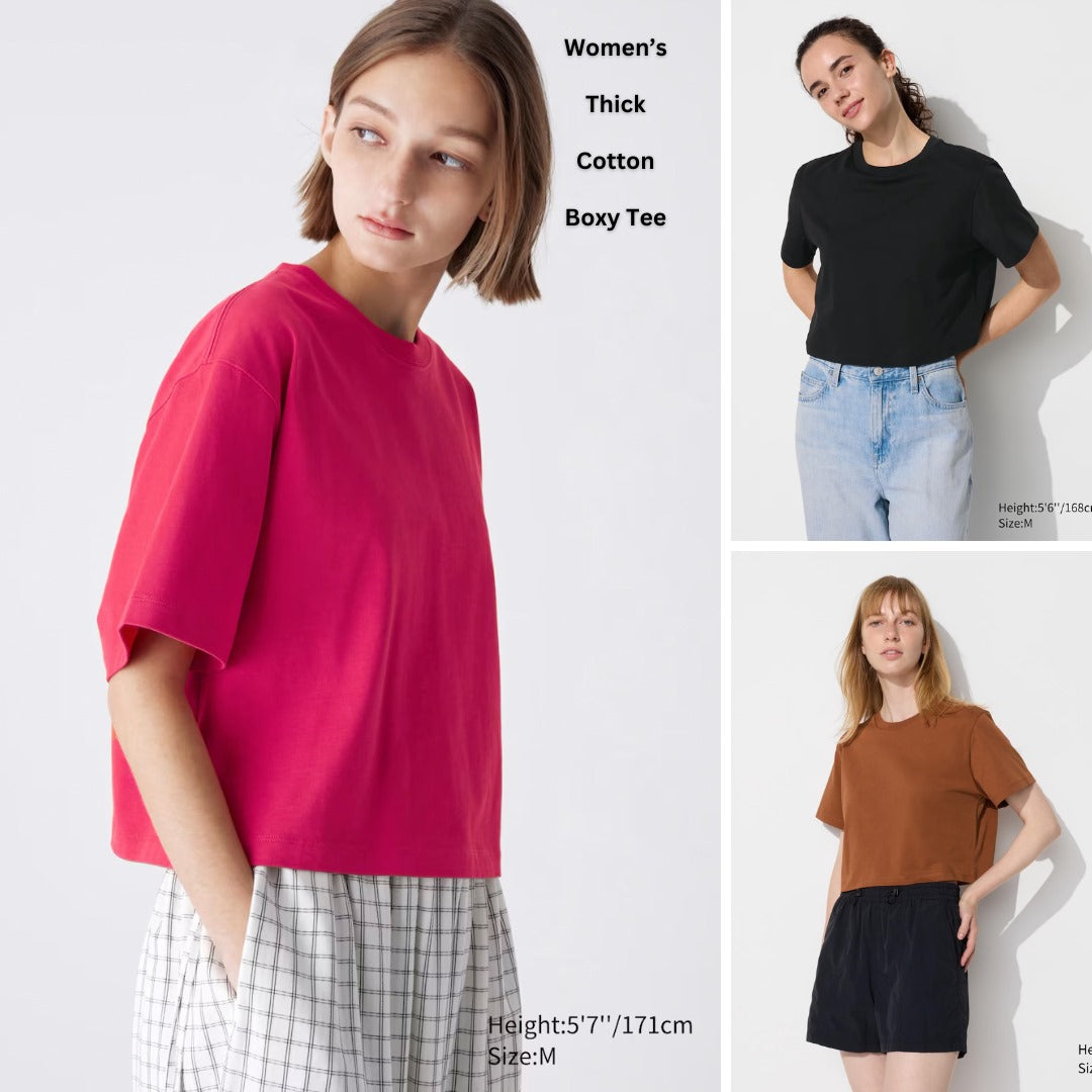 Atasan Kaos Wanita Oversized Lengan Pendek (UNQ418 BOXY OVS TEE)