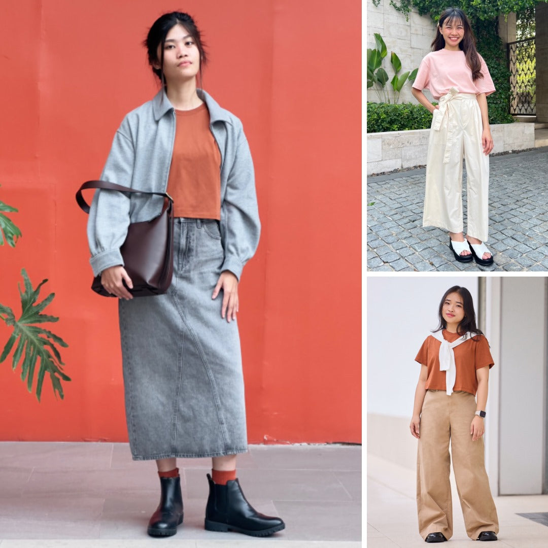 Atasan Kaos Wanita Oversized Lengan Pendek (UNQ418 BOXY OVS TEE)