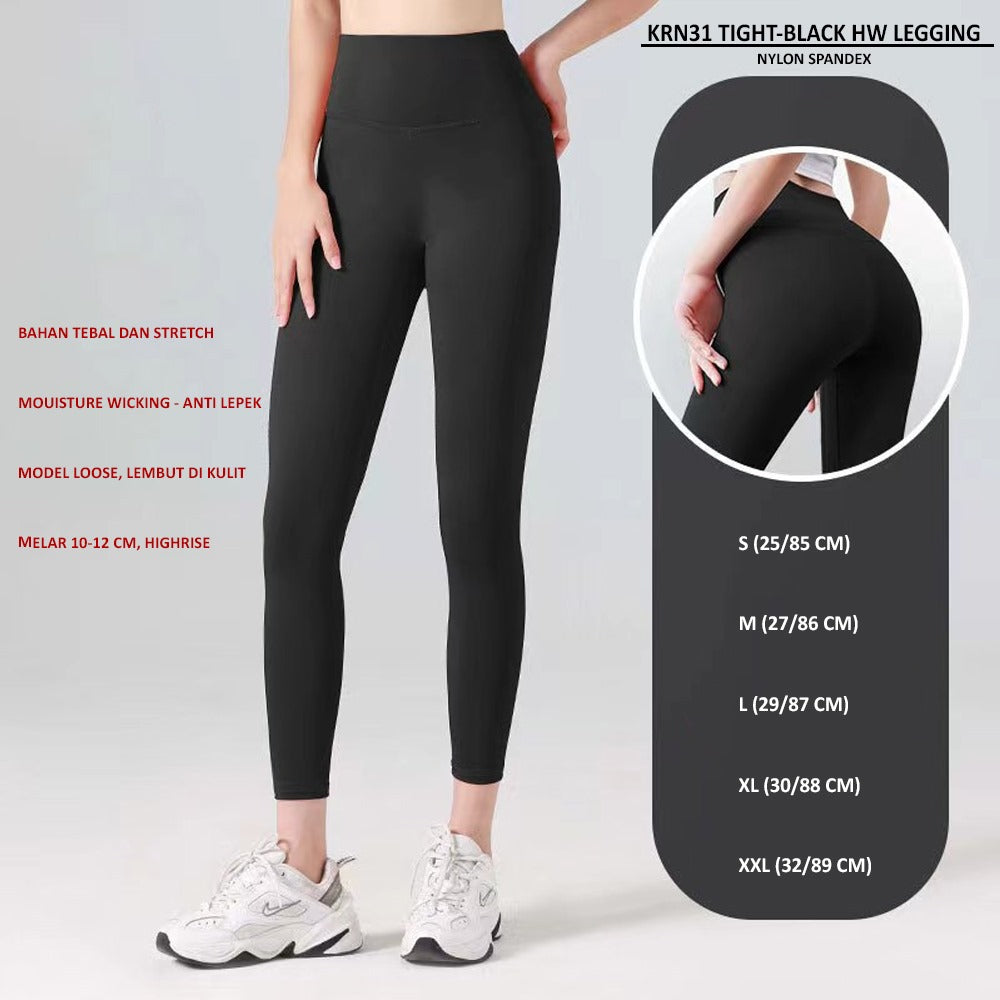 Celana Legging Olahraga Wanita Highrise (KRN31 TIGHT HW LEGGING)