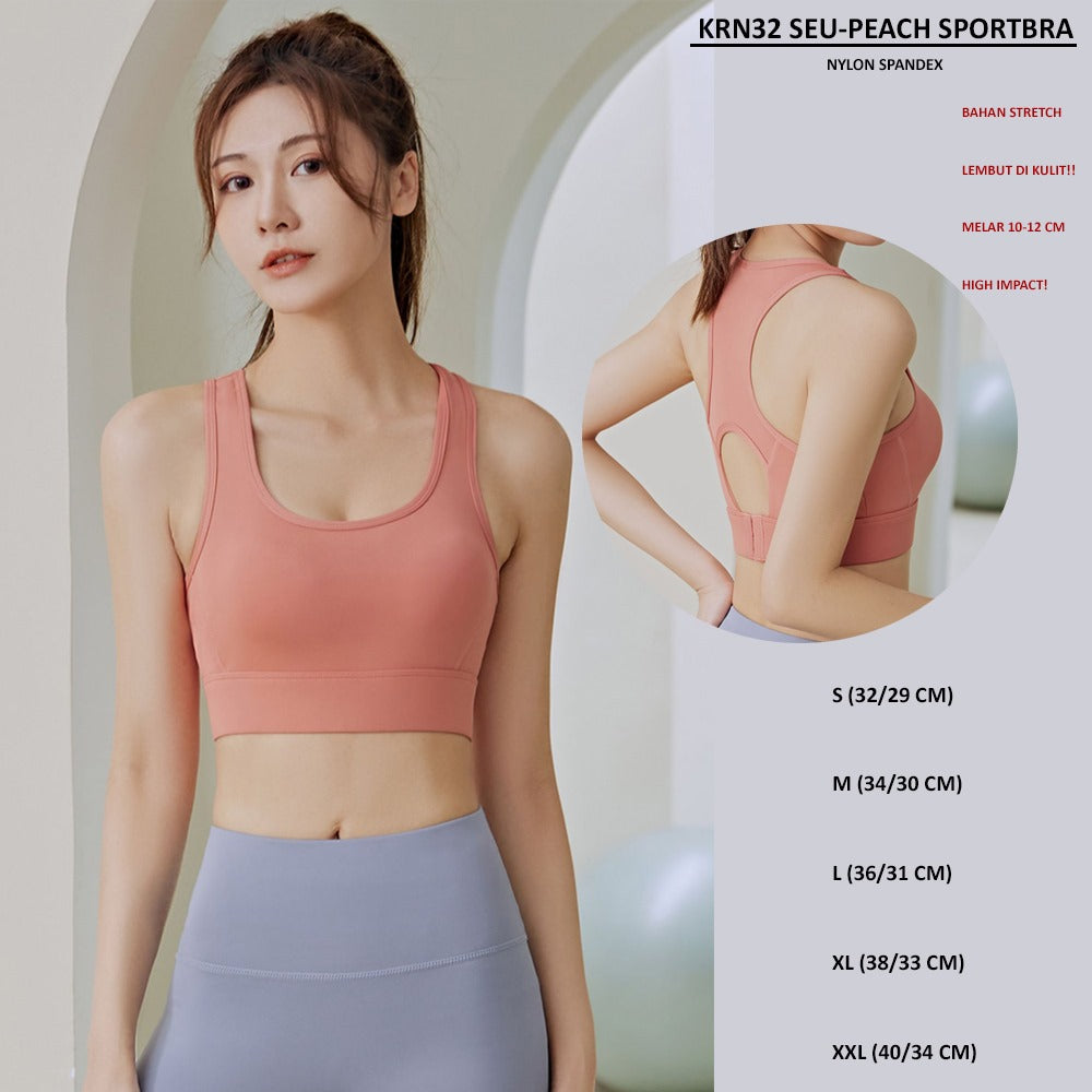 Sport Bra Wanita Stretch High Impact (KRN32 SEU SPORTBRA)