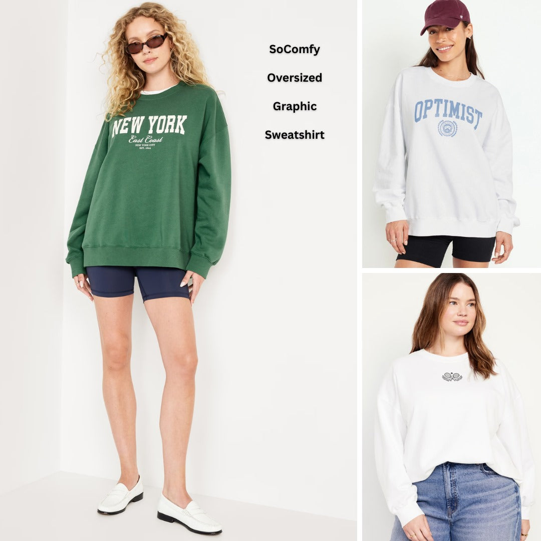 Sweater Wanita Lengan Panjang Oversized (ODN620 COZY OVERSD SWEAT)