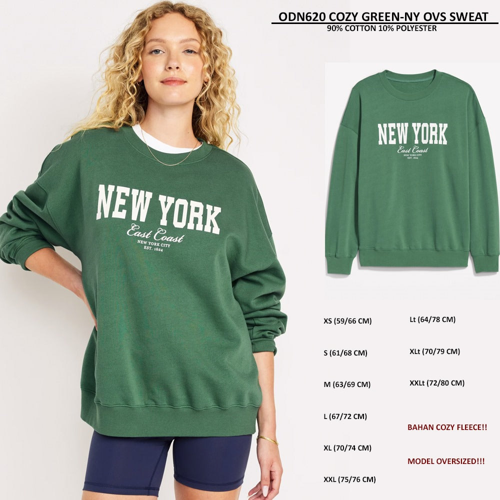 Sweater Wanita Lengan Panjang Oversized (ODN620 COZY OVERSD SWEAT)
