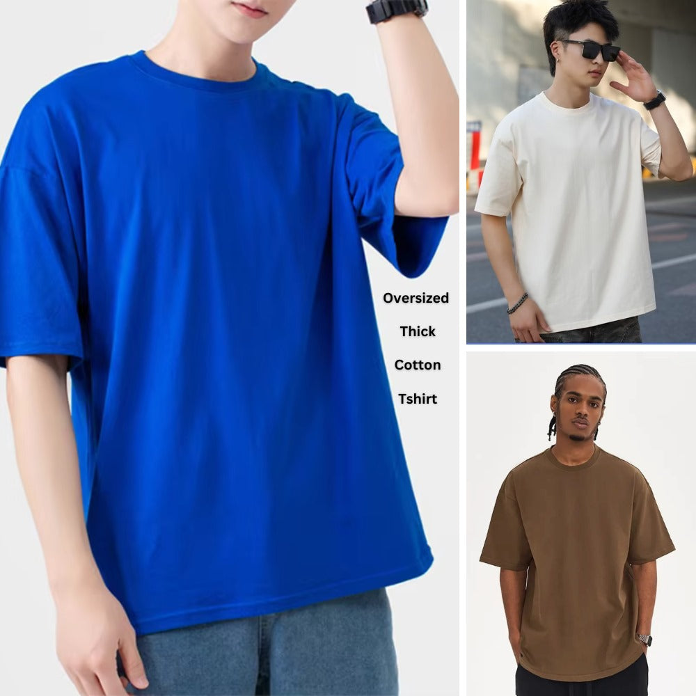 Atasan Kaos Oversized Katun Polos Unisex Tebal (JPN55 OVERSIZED TEE)