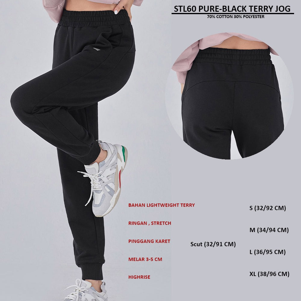 Celana Panjang Jogger Wanita Highrise Terry (STL60 PURE TERRY JOGGER)
