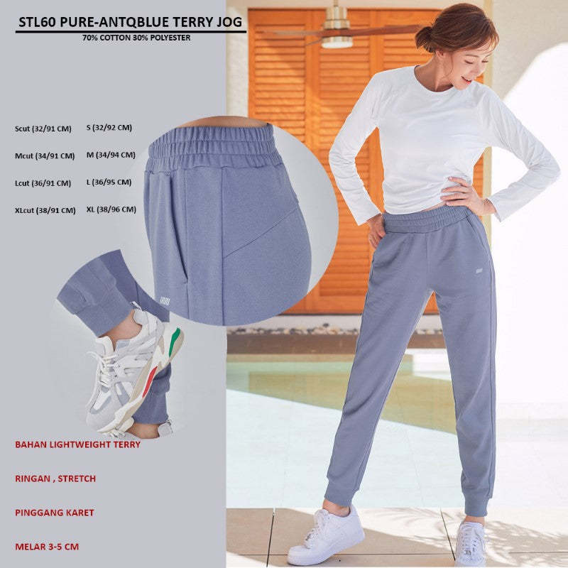 Celana Panjang Jogger Wanita Highrise Terry (STL60 PURE TERRY JOGGER)