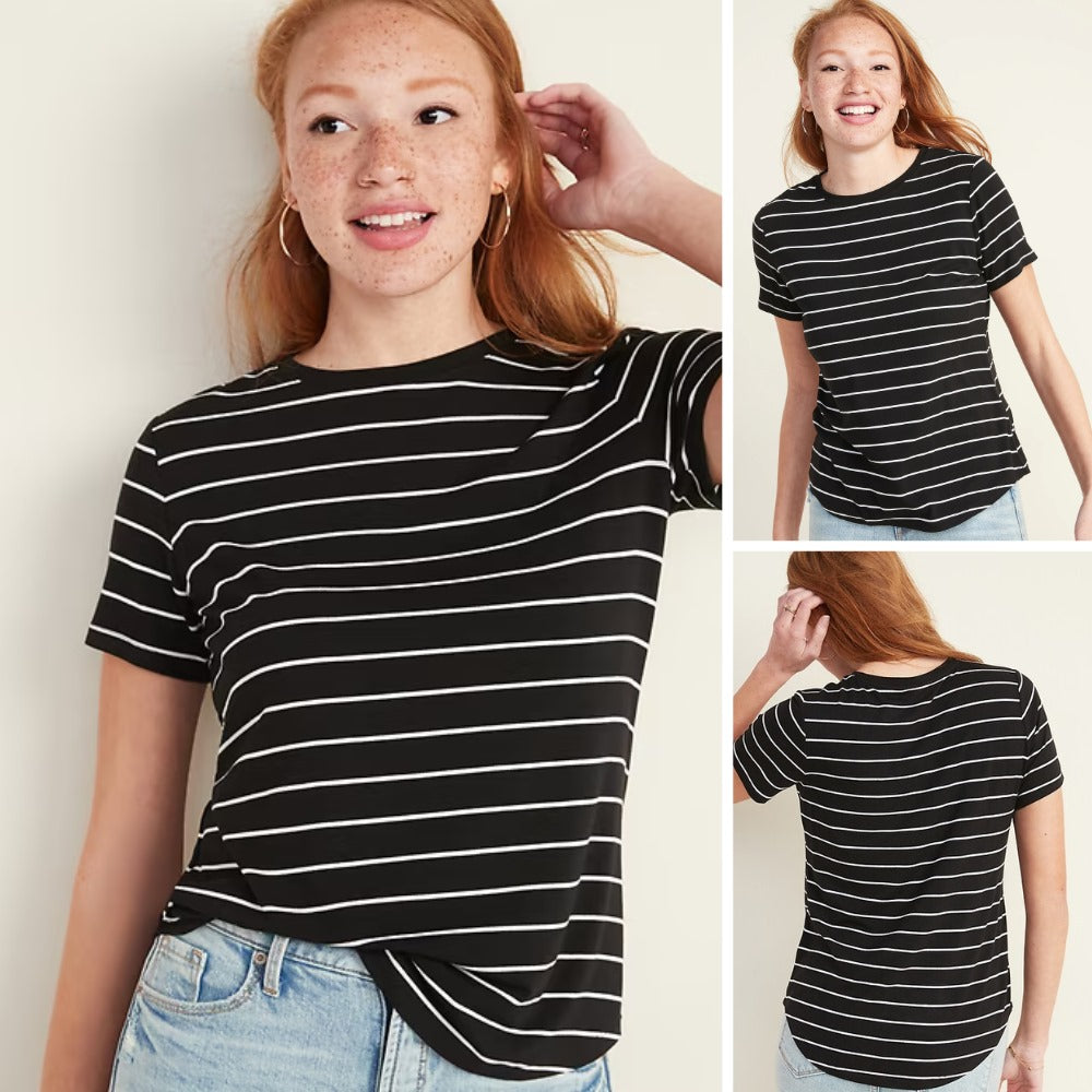 Atasan Kaos Wanita Lengan Pendek (ODN621 LUXE TEE)