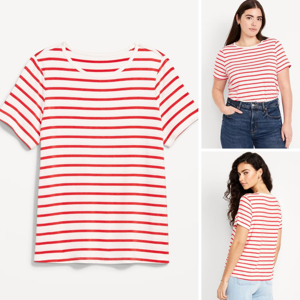 Atasan Kaos Wanita Lengan Pendek (ODN621 LUXE TEE)