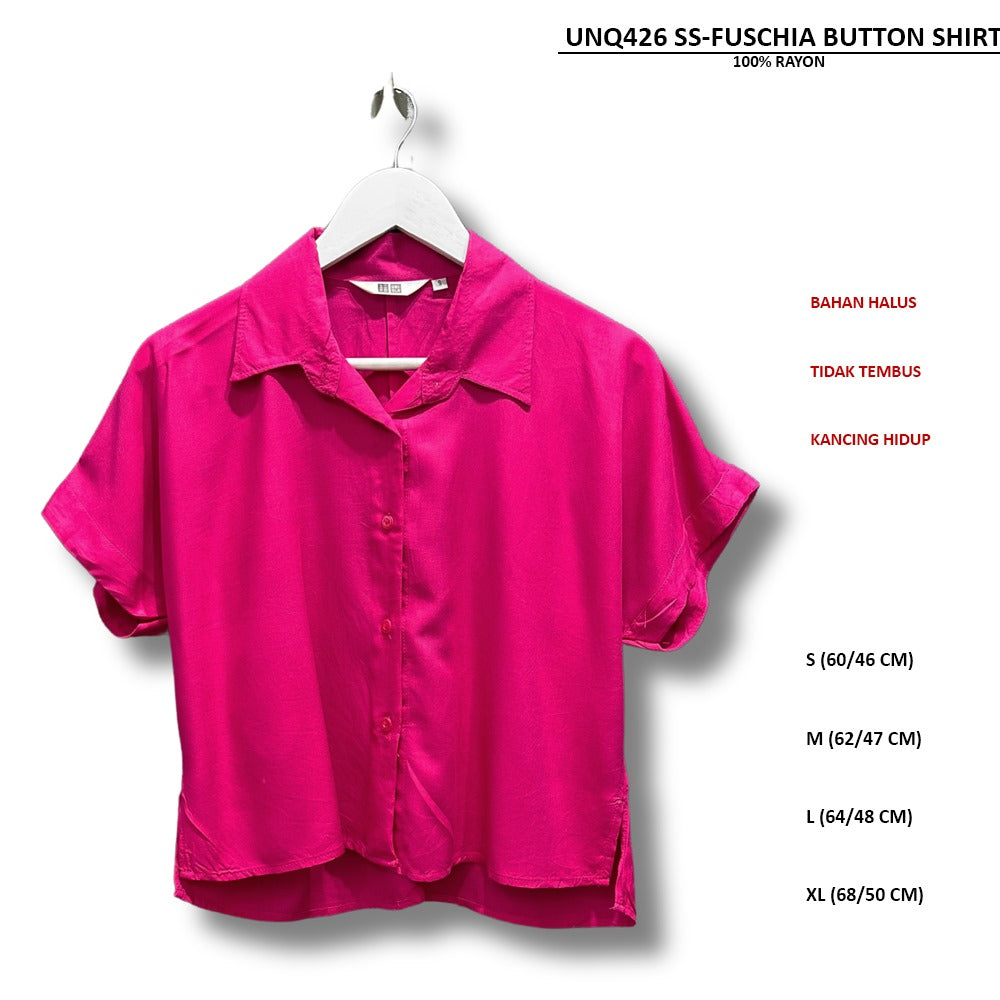 Atasan Kemeja Wanita Lengan Pendek (UNQ426 SS BUTTON SHIRT)