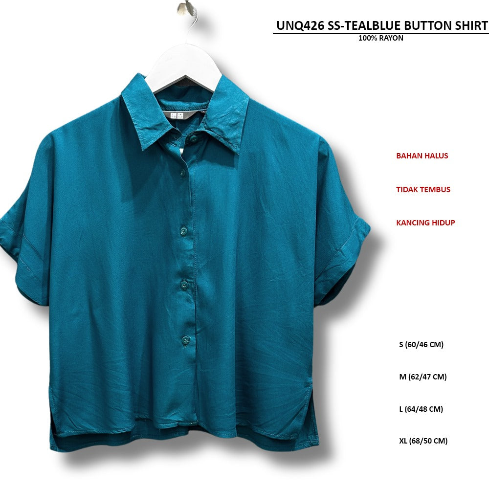 Atasan Kemeja Wanita Lengan Pendek (UNQ426 SS BUTTON SHIRT)