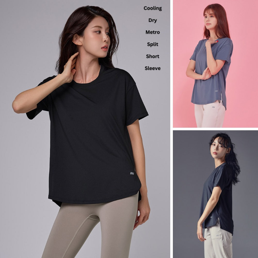 Atasan Kaos Olahraga Wanita Lengan Pendek (STL74 SPLIT COOLING DRY)