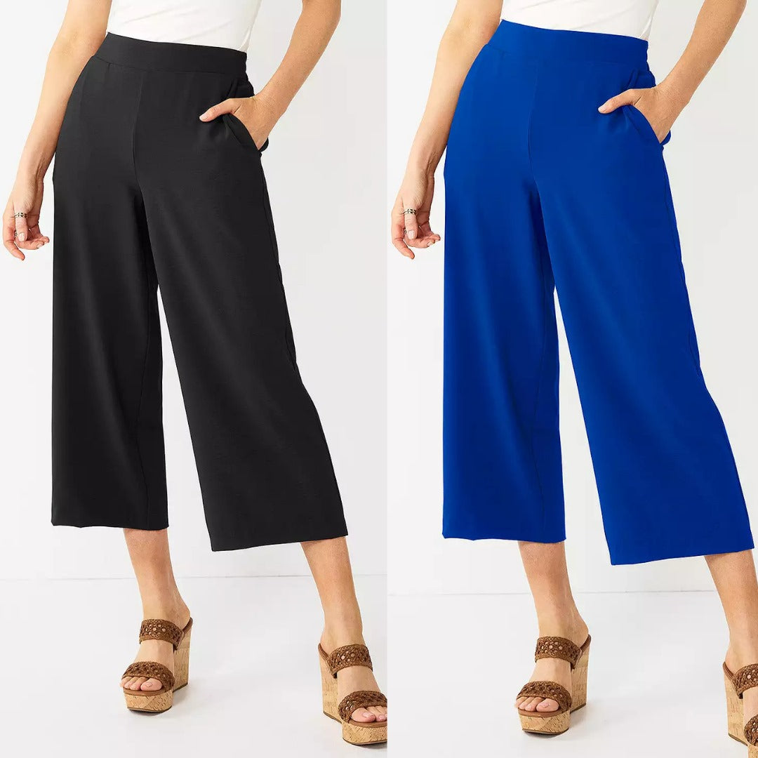 Celana Panjang Kulot Wanita Highrise (NW25 WIDE PULLON PANTS)