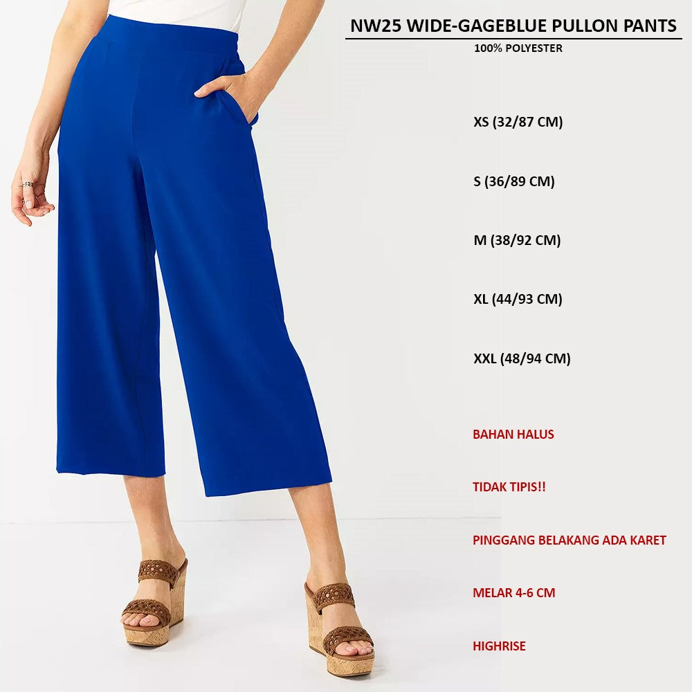 Celana Panjang Kulot Wanita Highrise (NW25 WIDE PULLON PANTS)