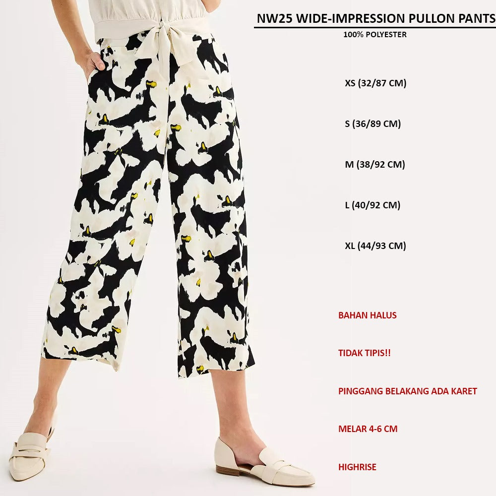 Celana Panjang Kulot Wanita Highrise (NW25 WIDE PULLON PANTS)