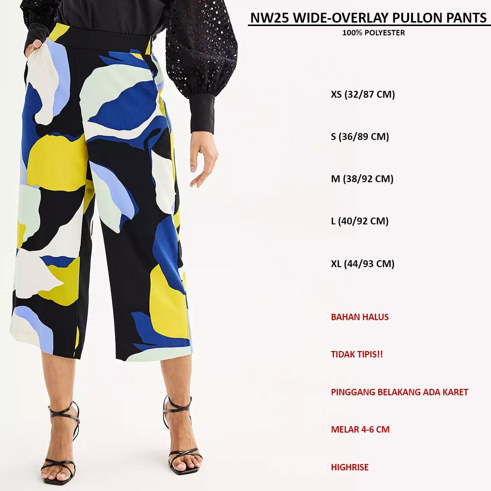 Celana Panjang Kulot Wanita Highrise (NW25 WIDE PULLON PANTS)