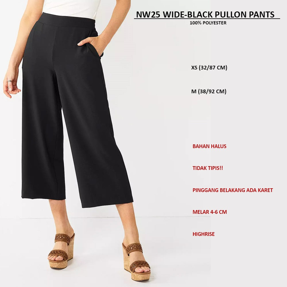 Celana Panjang Kulot Wanita Highrise (NW25 WIDE PULLON PANTS)