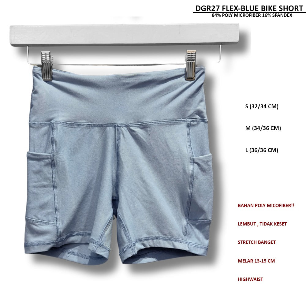 Celana Pendek Olahraga Wanita Highwaist Stretch (DGR27 FLEX BIKE SHORT)
