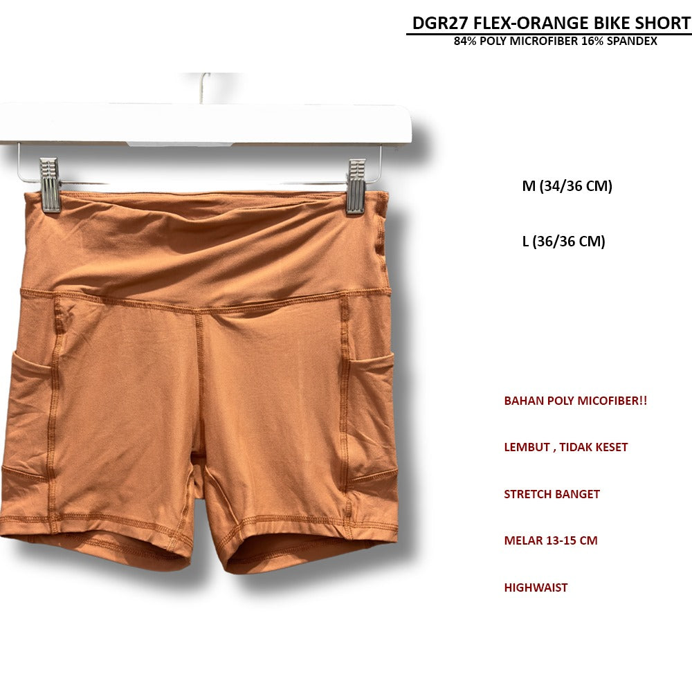Celana Pendek Olahraga Wanita Highwaist Stretch (DGR27 FLEX BIKE SHORT)