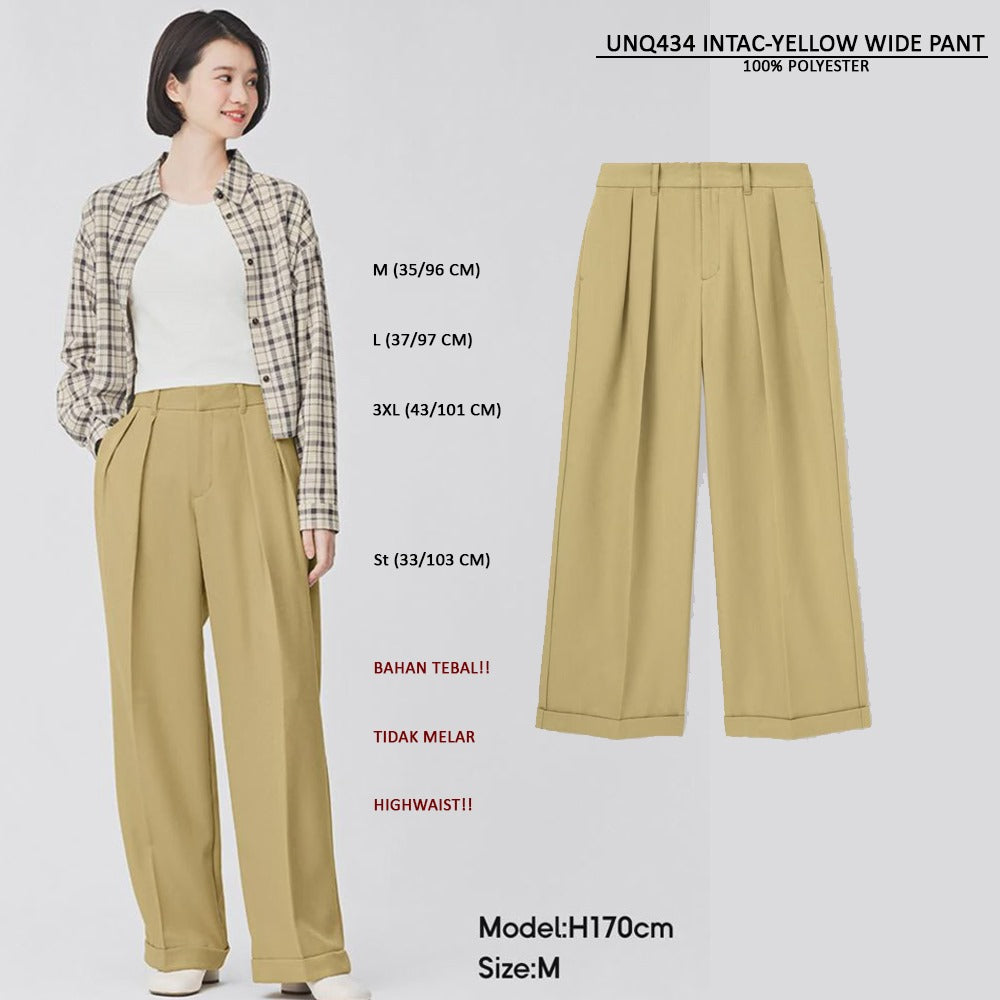 Celana Pajang Wanita Highwaist (UNQ434 INTAC WIDE PANTS)