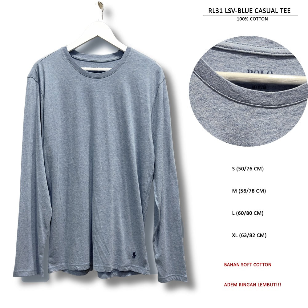 Atasan Kaos Polo Pria Lengan Panjang (RL31 LSV CASUAL TEE)