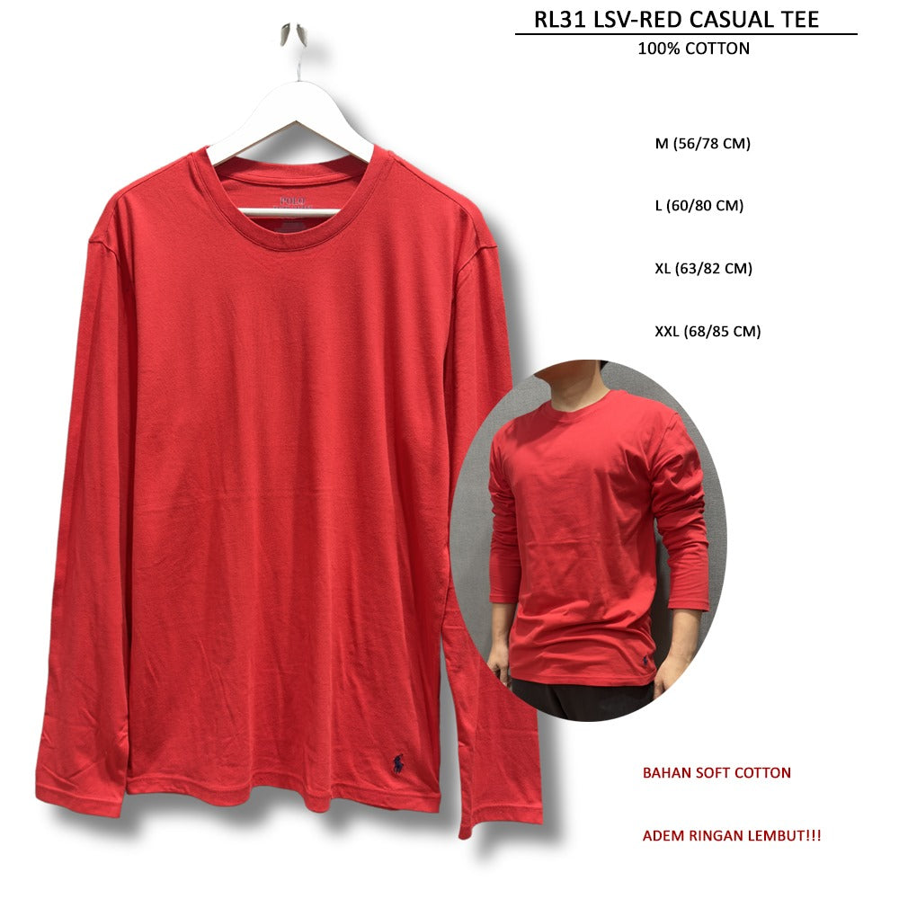 Atasan Kaos Polo Pria Lengan Panjang (RL31 LSV CASUAL TEE)