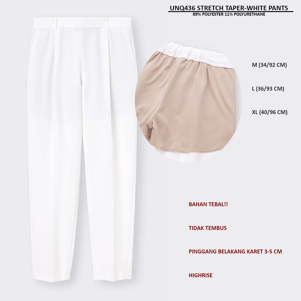 Celana Panjang Wanita Highrise (UNQ436 STERTCH TAPER PANTS)