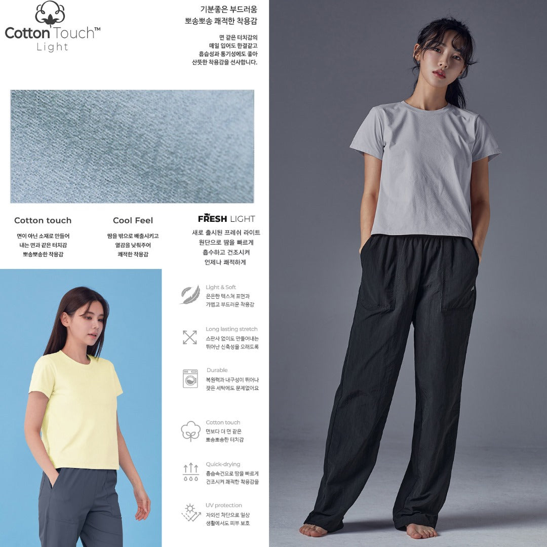 Atasan Kaos Wanita Lengan Pendek (STL79 FRESH BASIC SEMICROP)
