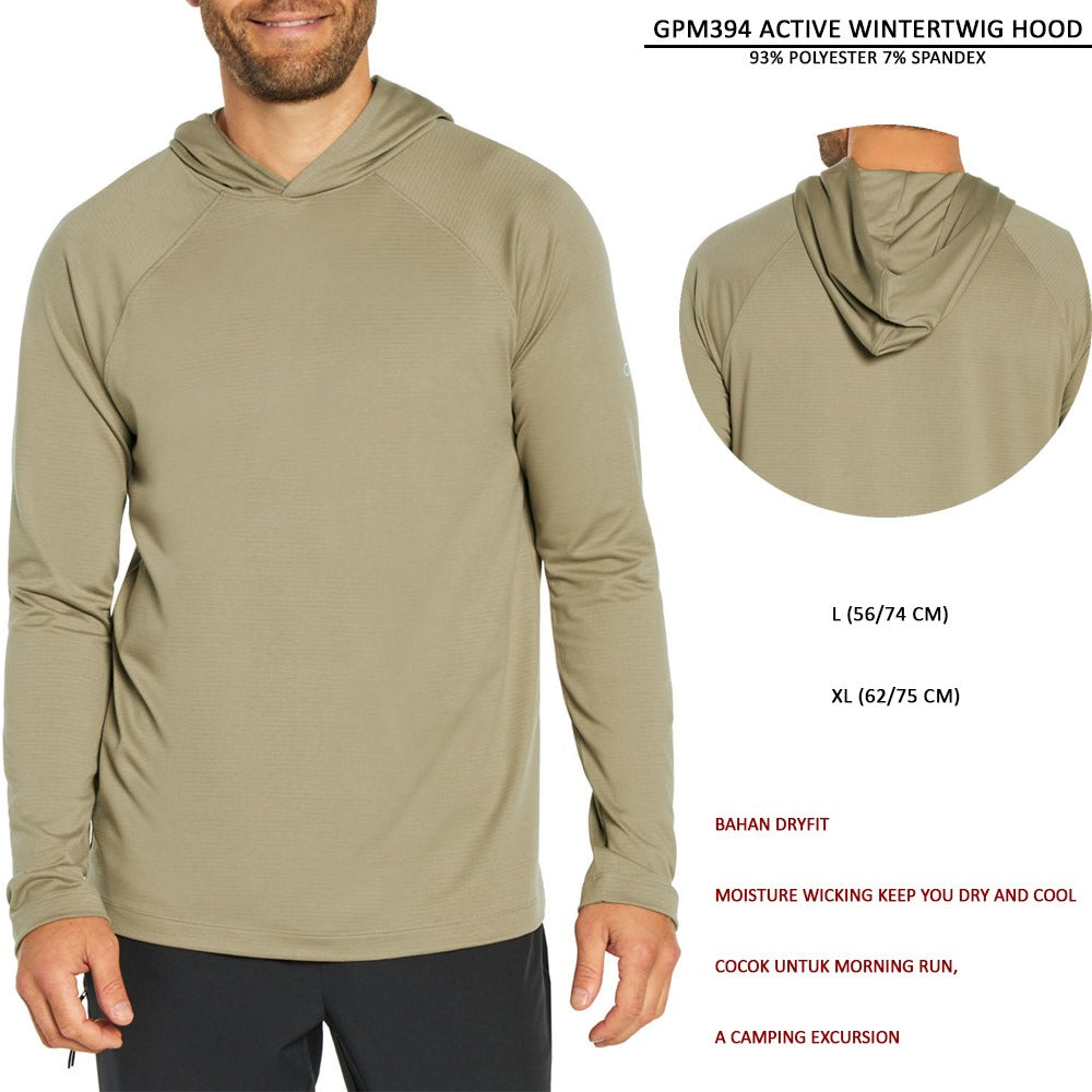 Atasan Olahraga Pria Hoodie Lengan Panjang (GPM394 ACTIVE HOOD)