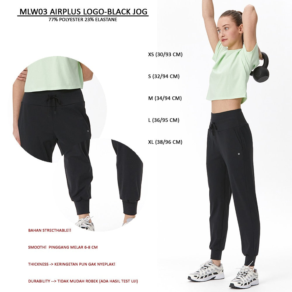 Celana Panjang Jogger Wanita Sterecthable (MLW03 AIRPLUS LOGO JOG)