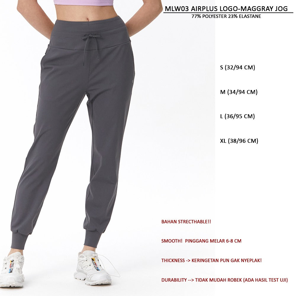 Celana Panjang Jogger Wanita Sterecthable (MLW03 AIRPLUS LOGO JOG)