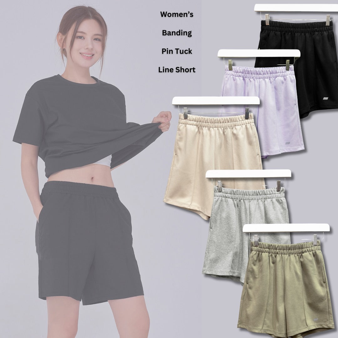 Celana Pendek Santai Wanita (STL82 PINTUCK LINE SHORT)